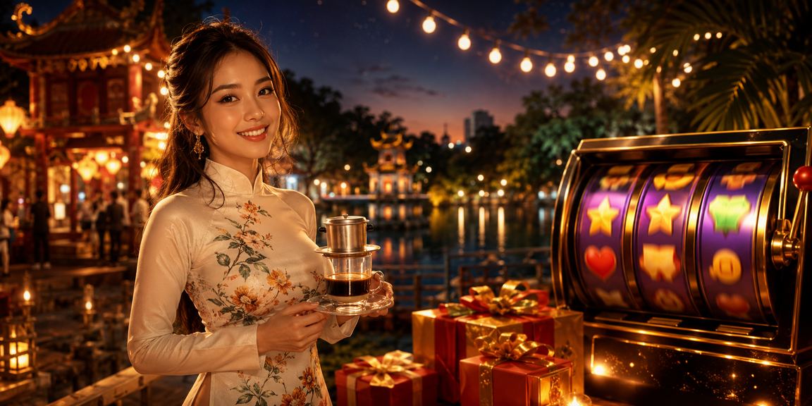 Người chơi tại Hà Nội thưởng thức cà phê và chơi slot game trên ứng dụng điện thoại Android